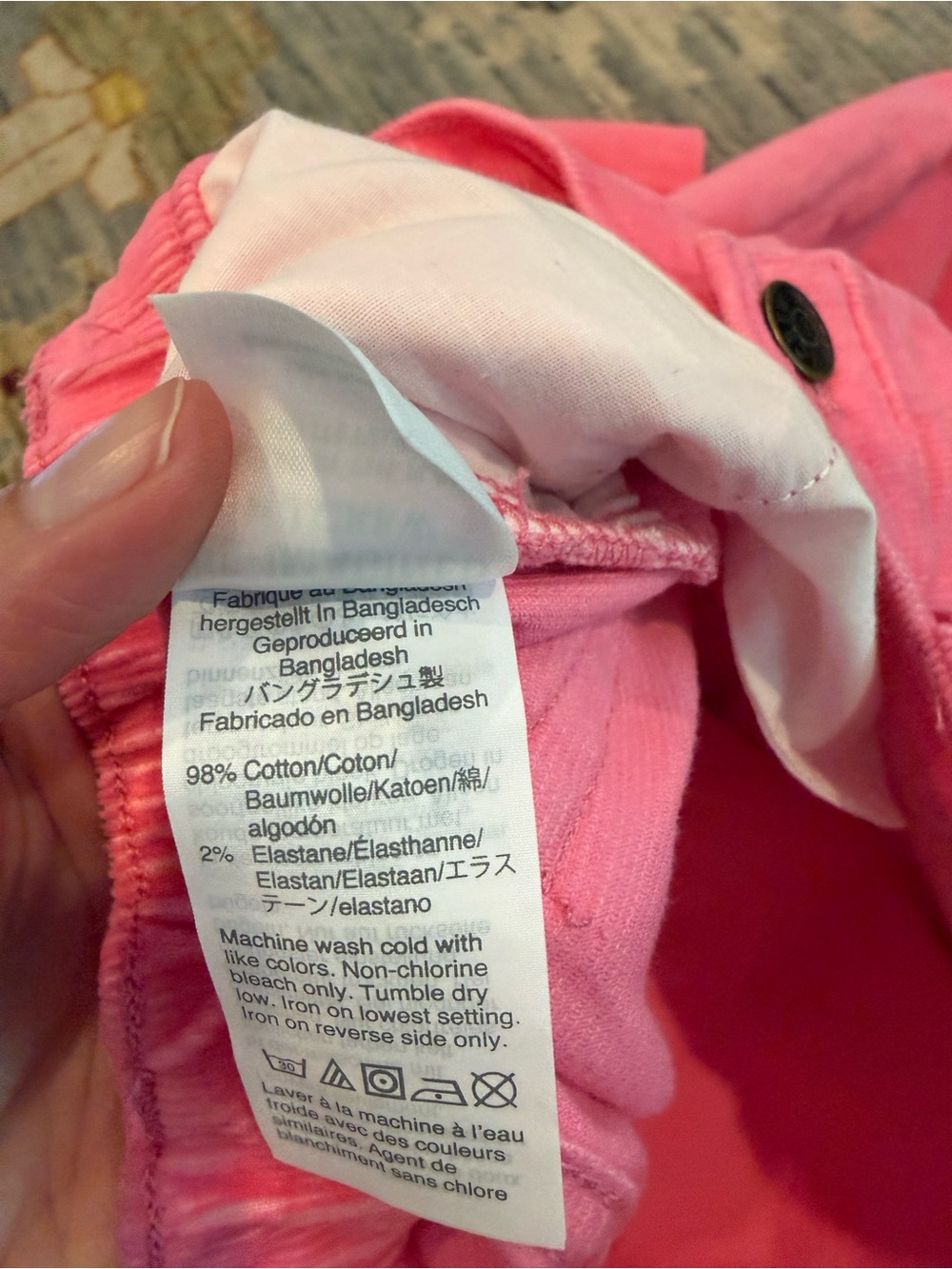 Crewcuts j. Crew Pink Corduroy Jeans stretch size 12 - Picture 4 of 4